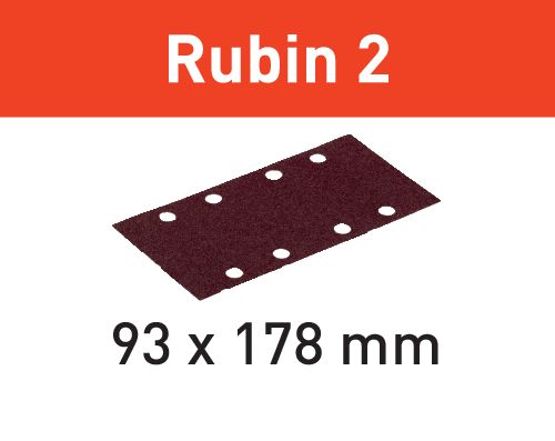 Schleifstreifen STF 93X178/8 P40 RU2/50 Rubin 2