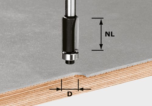 Bündigfräser HW S8 D12,7/NL25