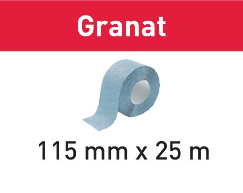 Schleifrolle 115x25m P220 GR Granat