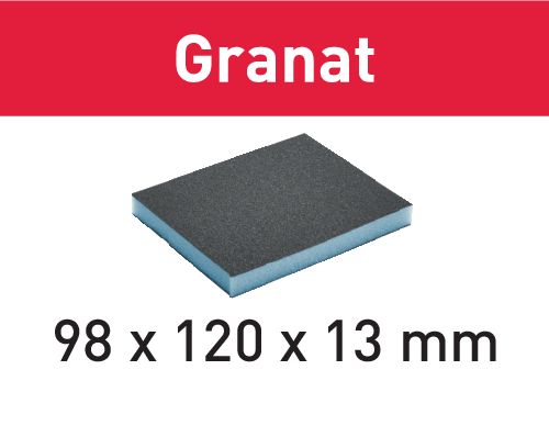 Schleifschwamm 98x120x13 800 GR/6 Granat