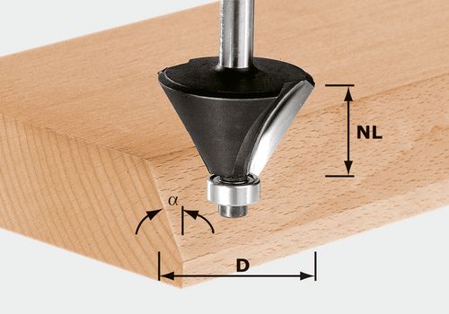 Fasefräser HW S8 D36/45°