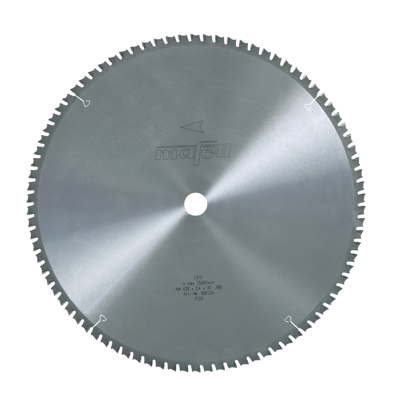 Sägeblatt-HM Sandwich, 450 x 3,0/3,4 x 30 mm, Z 86, FZFA/FZFA, für Sandwichplatten mit Metalleinlage oder Metalldeckschichten