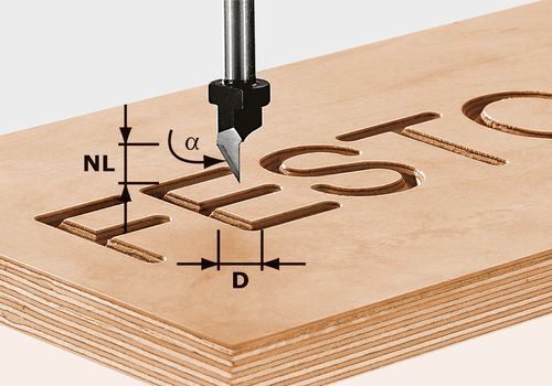 Schriftenfräser HW S8 D11/60°