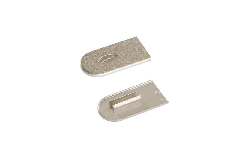 Cabineo Abdeckkappe, 100 Stück, Metalloptik Nickel